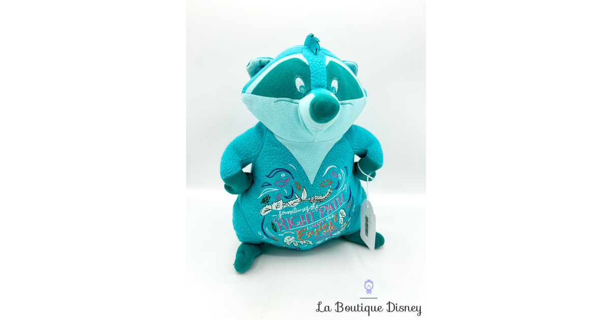 Peluche Meeko Disney Wisdom Series 5 of 12 Édition limitée Disney Store  2019 Pocahontas raton laveur bleu 30 cm